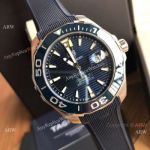 Swiss Copy TAG Heuer Aquaracer Calibre 5 Automatic 43mm Watch Blue Rubber Strap